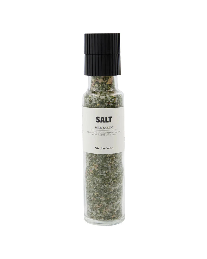 Salz - Wilder Knoblauch mit Mühle