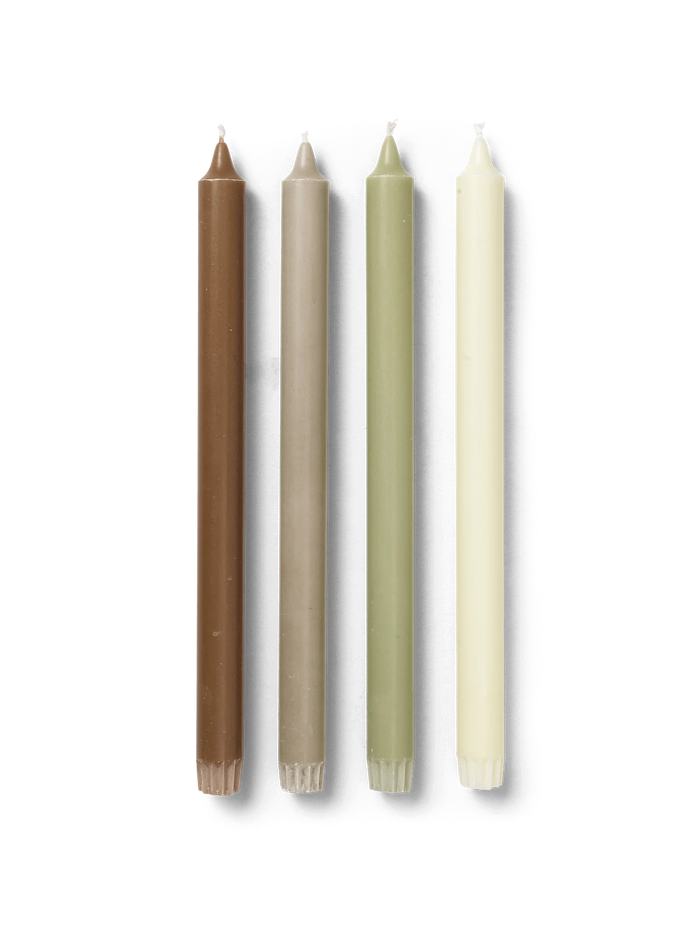 Ferm Living - Kerzen Pure 4er Set - Grün