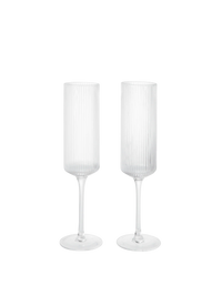 Ferm Living - Ripple Champagne Flutes - Set of 2