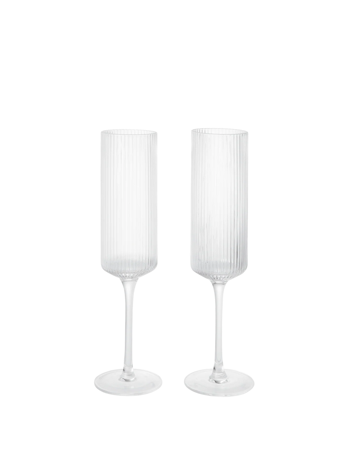Ferm Living - Ripple Champagne Flutes - Set of 2
