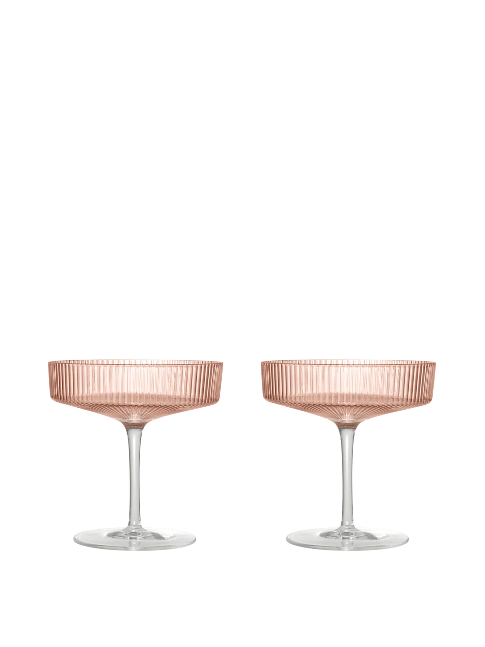 Ferm Living - Ripple Champagnerglas 2er Set