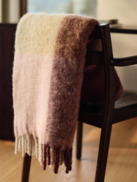 Ferm Living - Blur Mohair Decke Gelb/Rosa
