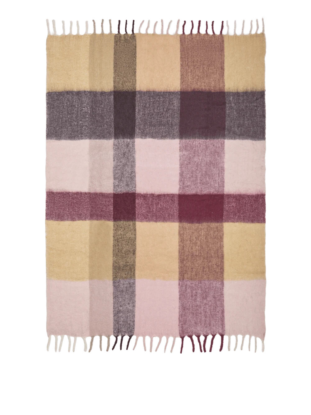 Ferm Living - Blur Mohair Decke Gelb/Rosa