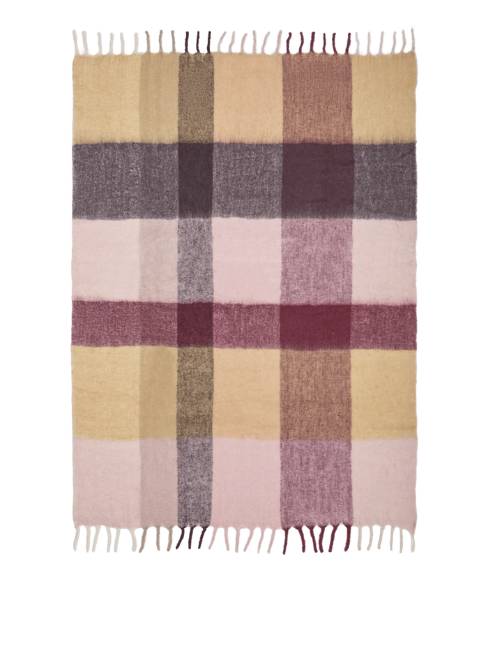 Ferm Living - Blur Mohair Decke Gelb/Rosa