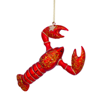 VONDELS - Ornament aus Glas, roter Hummer, Höhe 13,5 cm