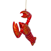 VONDELS - Ornament aus Glas, roter Hummer, Höhe 13,5 cm