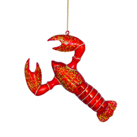 VONDELS - Ornament aus Glas, roter Hummer, Höhe 13,5 cm