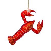 VONDELS - Ornament aus Glas, roter Hummer, Höhe 13,5 cm