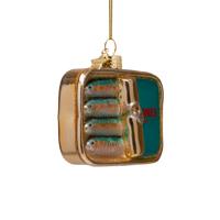 Vondels - Ornamente aus Glas, blaue Sardinen, H7cm