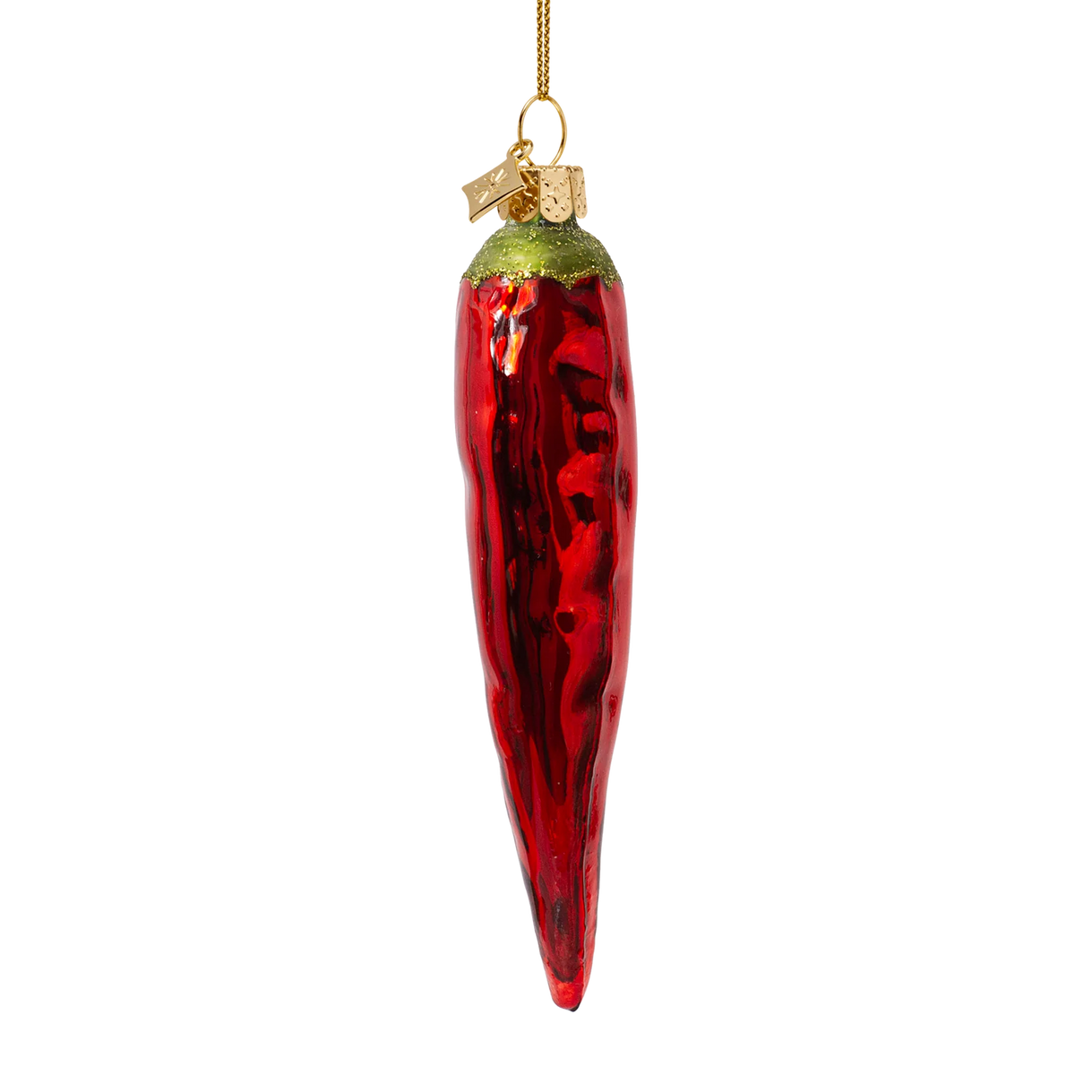Vondels - Ornament aus Opalglas, rote Chilischote, Höhe 12,5 cm