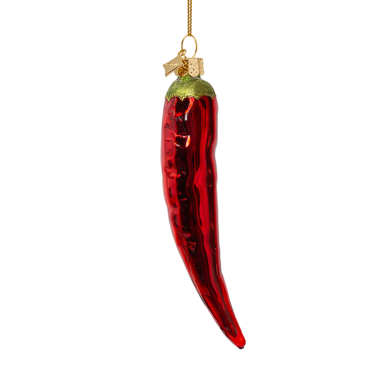 Vondels - Ornament aus Opalglas, rote Chilischote, Höhe 12,5 cm