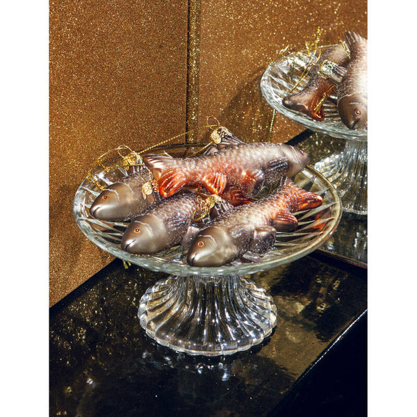 VONDELS - Ornament Glas grüner Karpfen H5cm