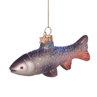 VONDELS - Ornament Glas grüner Karpfen H5cm