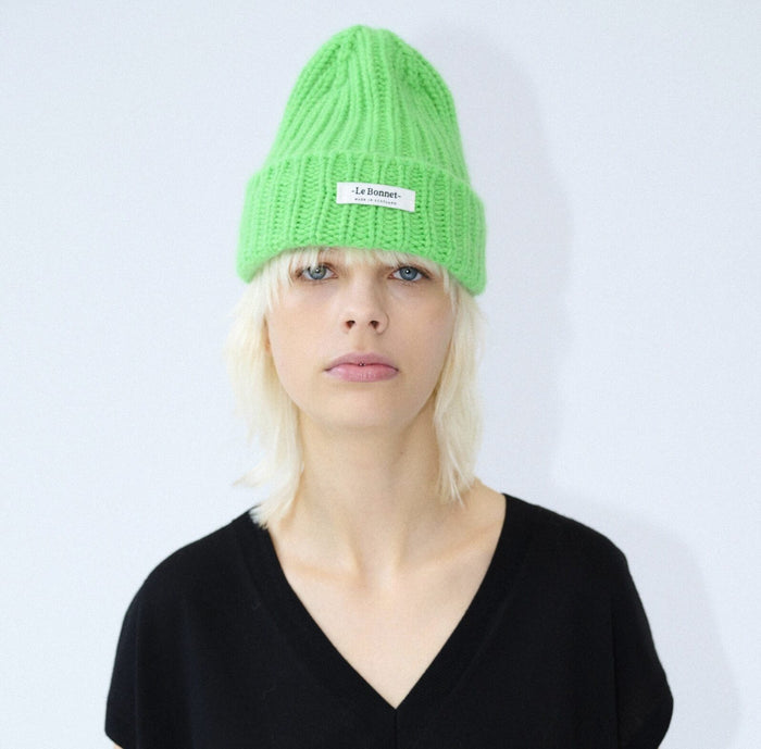 Le Bonnet Beanie Logo - Neon green