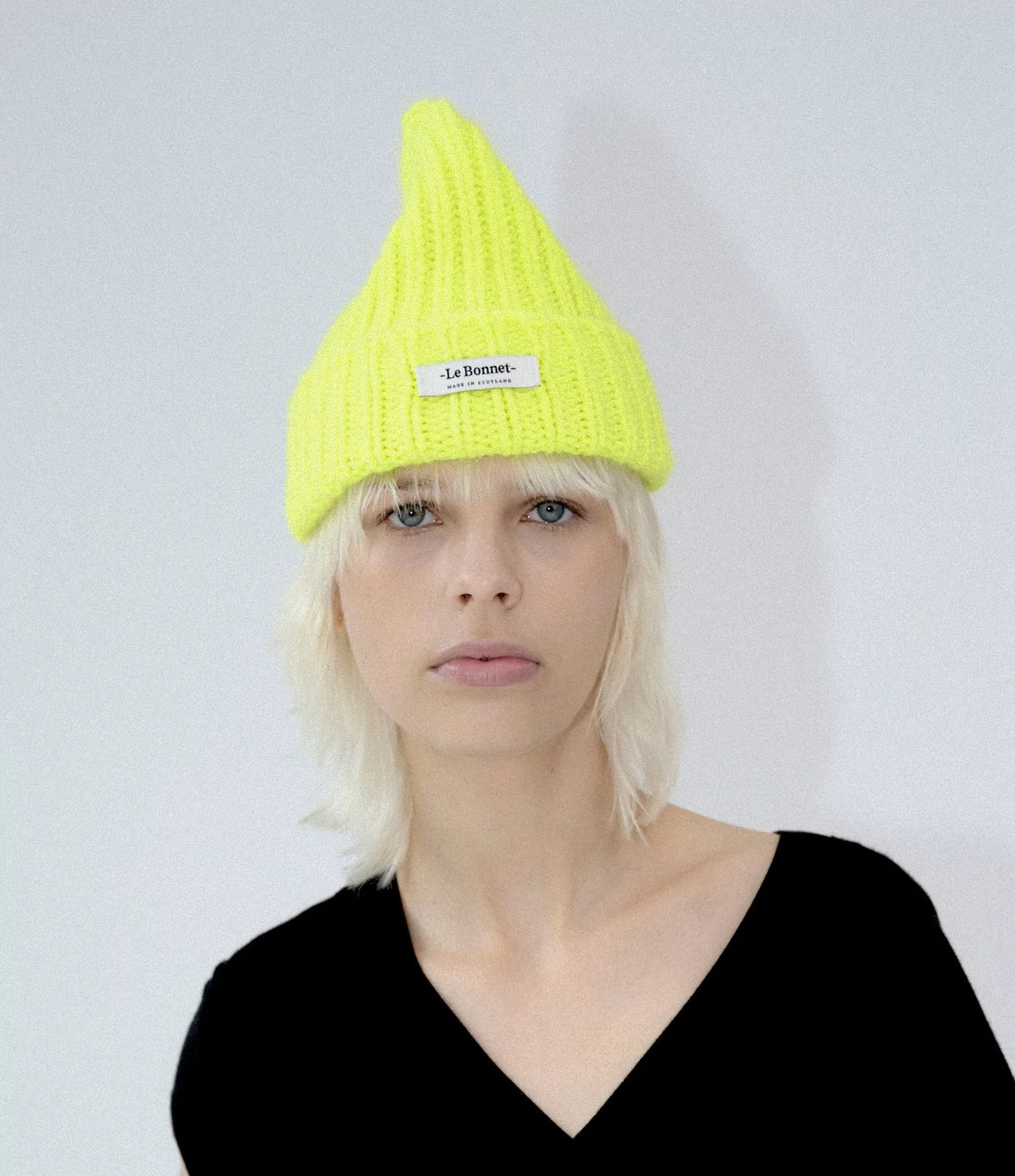 Le Bonnet Beanie Logo - Fluo Yellow