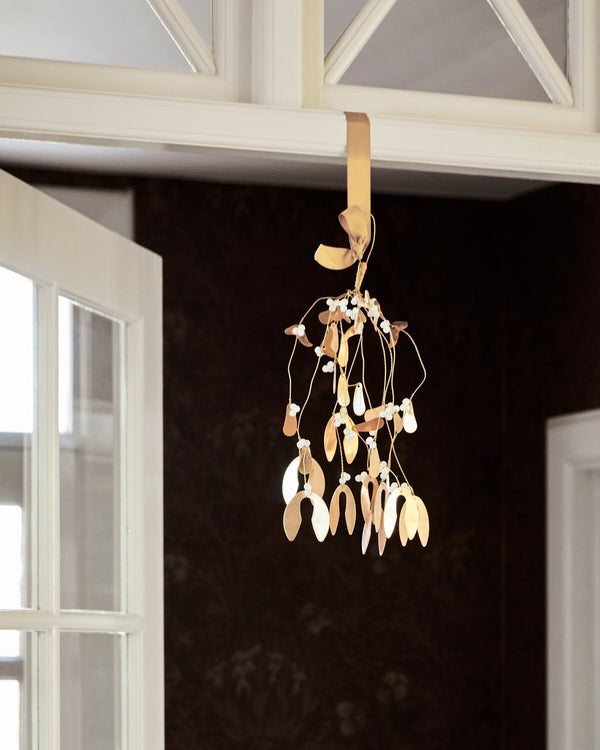 Weihnachtsschmuck- HD Mistelzweig, Messing-finish