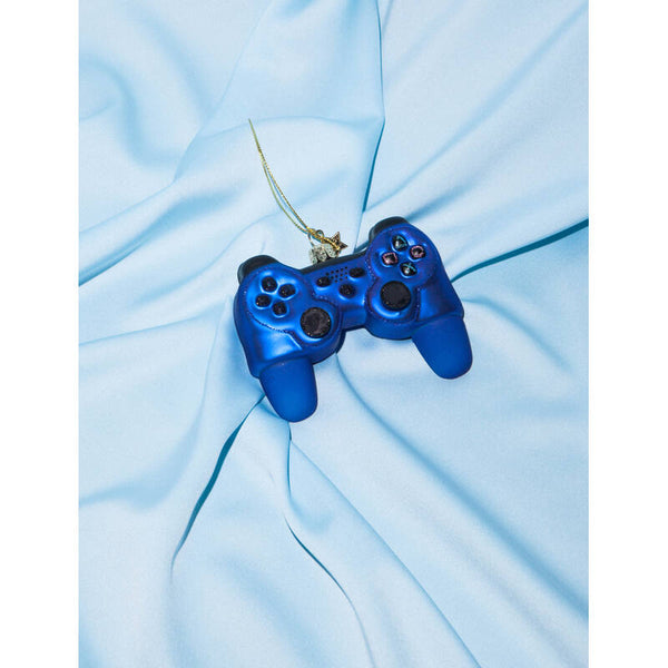 VONDELS Christbaumschmuck - Glas blau matt Controller H9cm
