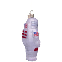 VONDELS Christbaumschmuck - Ornamentglas weiß/silber Astronaut H12cm