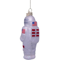 VONDELS Christbaumschmuck - Ornamentglas weiß/silber Astronaut H12cm