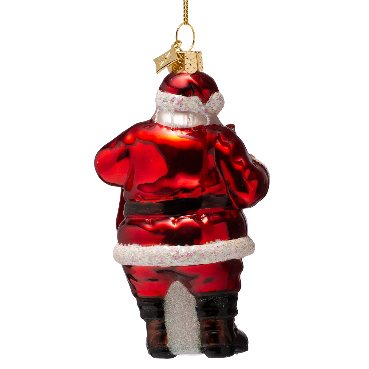 Vondels - Weihnachtsschmuck aus Glas: Coca-Cola-Weihnachtsmann mit Flaschen