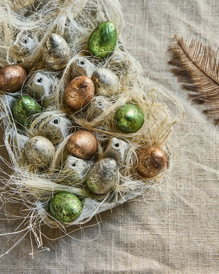 Osterschmuck -  HDPack, Grün, Rose, Off-White (12 er Set)