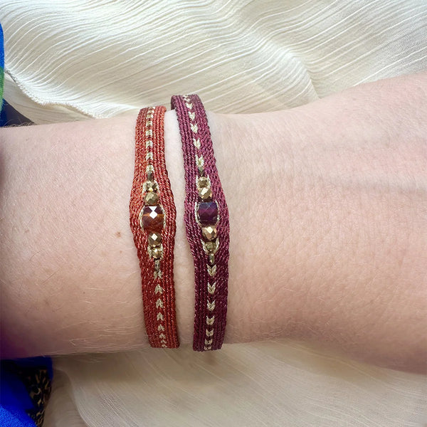LeJu London Armband Bordeaux