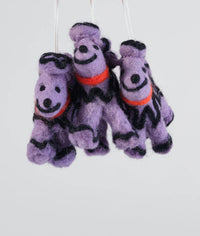 Filzanhänger WRAP - Fleur, der lila Pudel