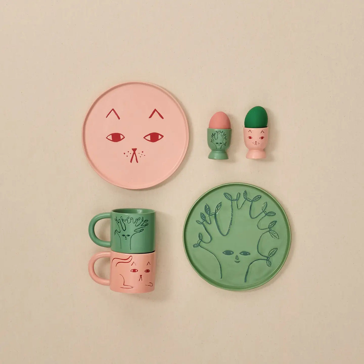 Donna Wilson - Keramiktasse mit Katzenmotiv