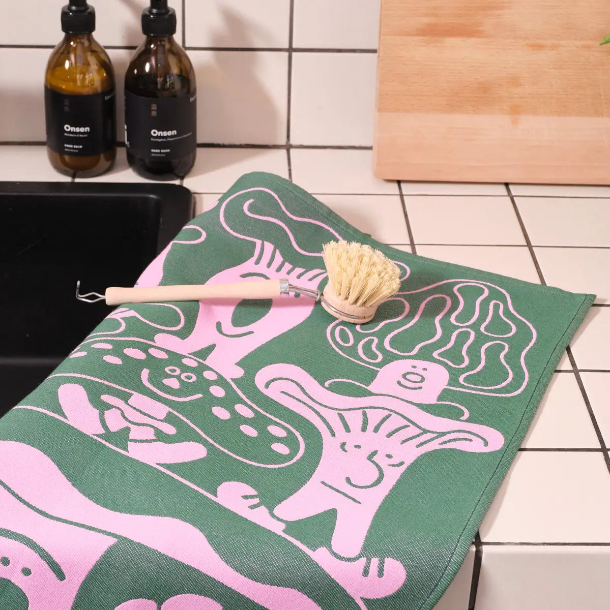 WRAP - Geschirrtuch Pilzmotiv
