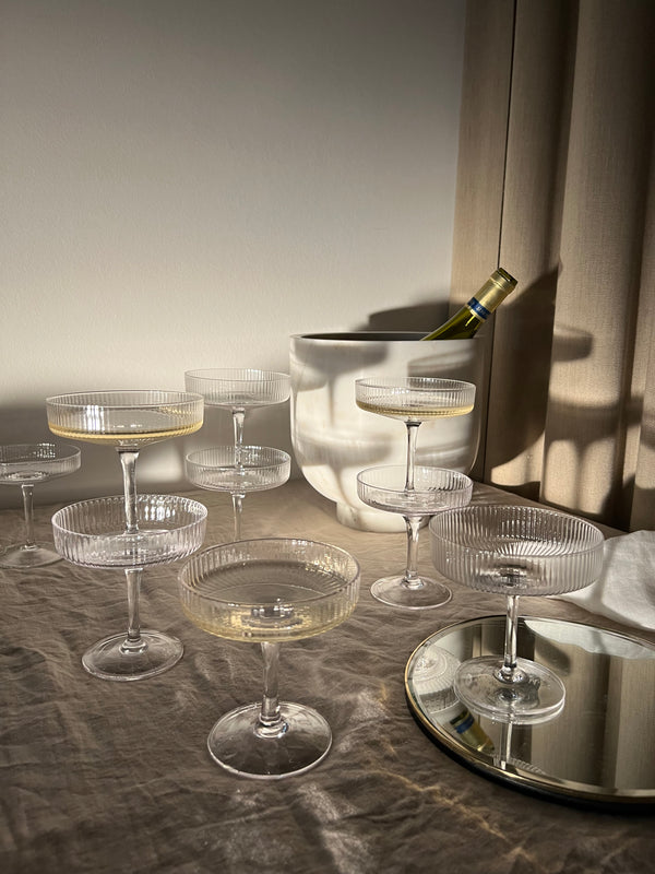 Ferm Living - Ripple Champagnerglas 2er Set