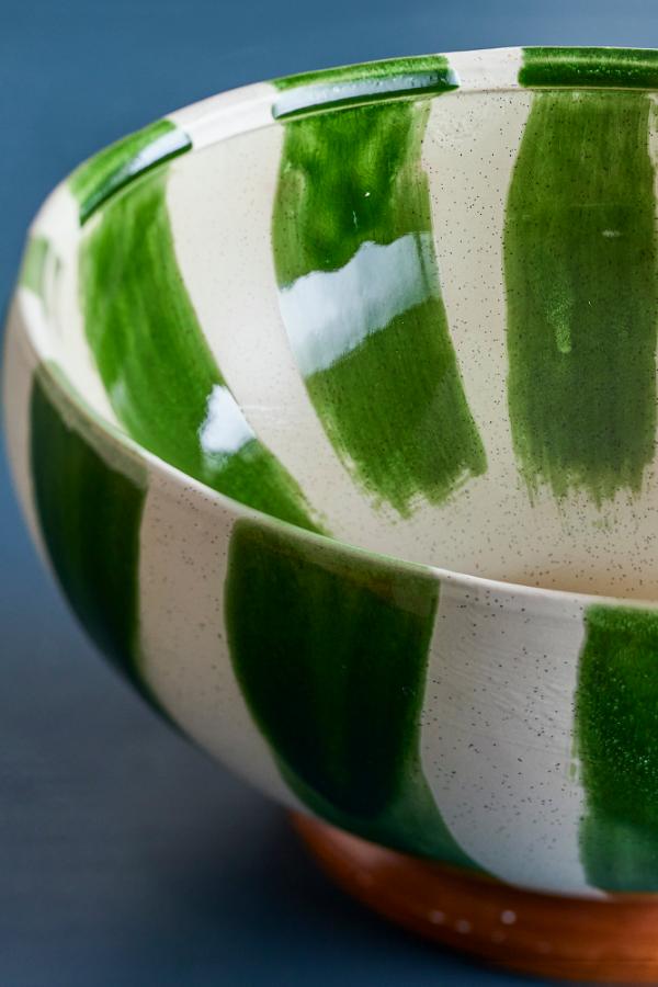 Shakti Schale - Grün, Steingut