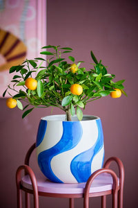 Romy Blumentopf - Blau, Steingut