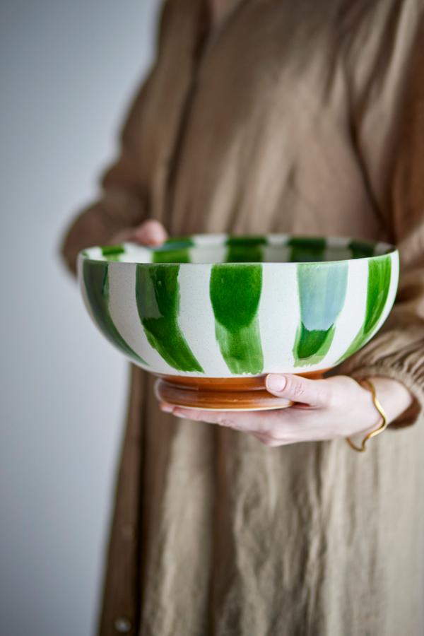 Shakti Schale - Grün, Steingut