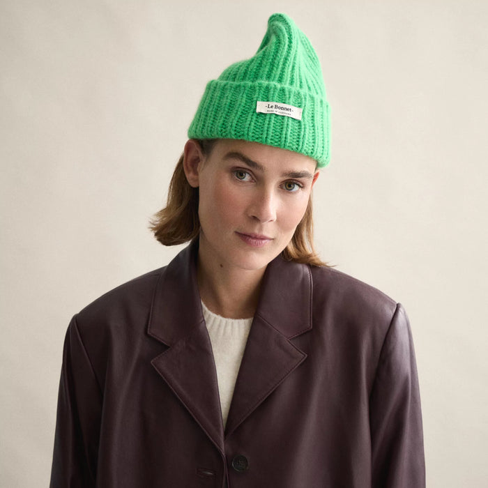 Le Bonnet Beanie Logo - Neon green