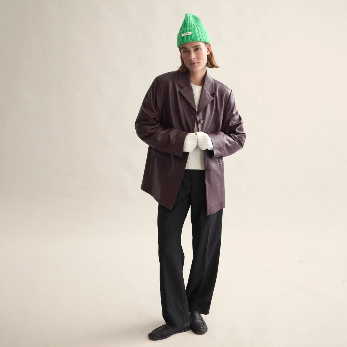 Le Bonnet Beanie Logo - Neon green