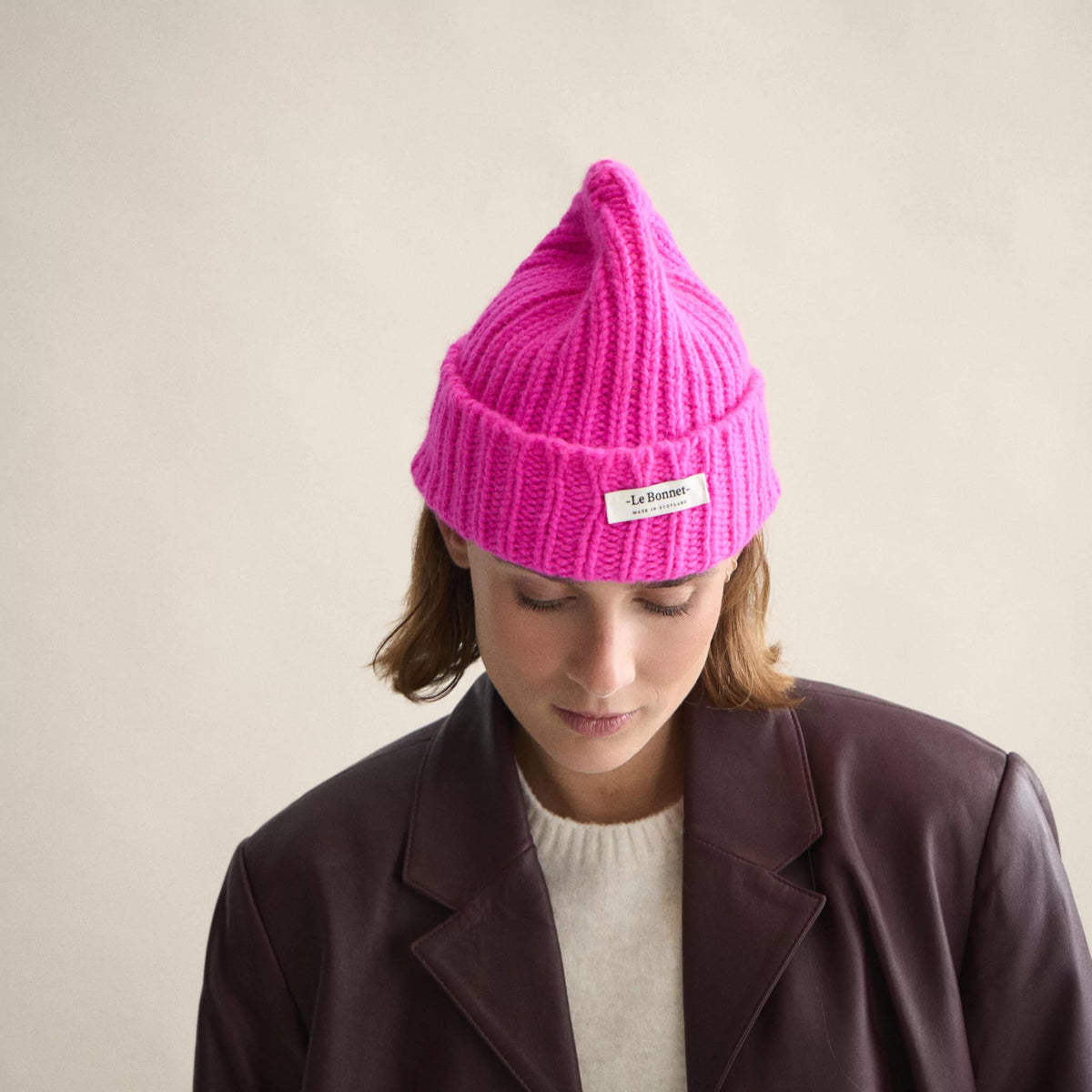 Le Bonnet Beanie Logo -Poppy Pink