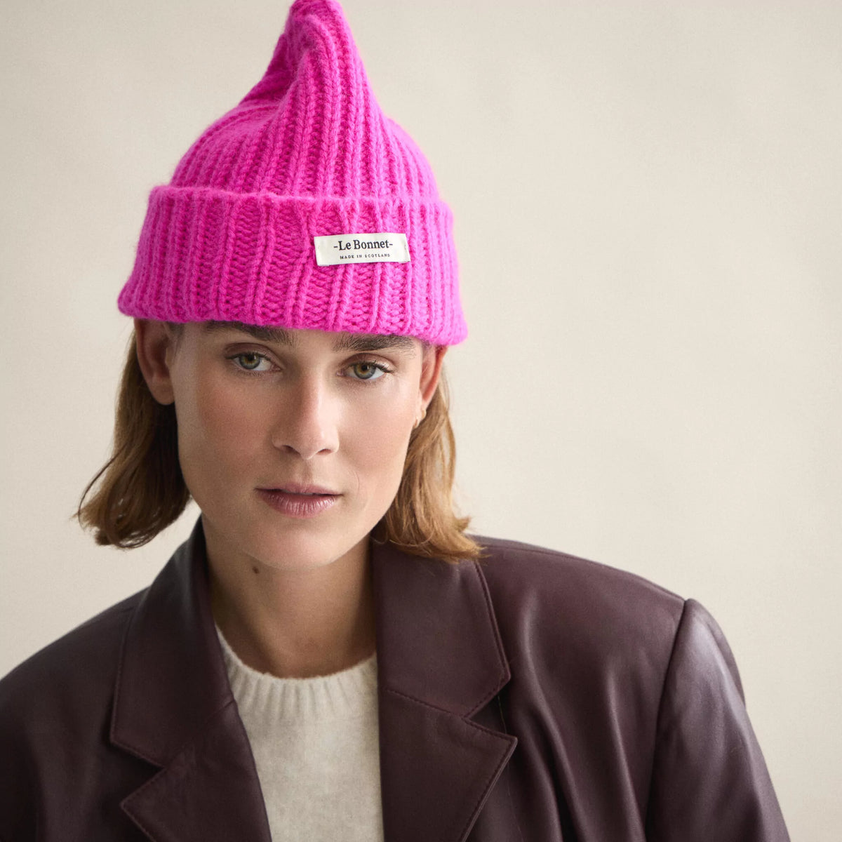 Le Bonnet Beanie Logo -Poppy Pink