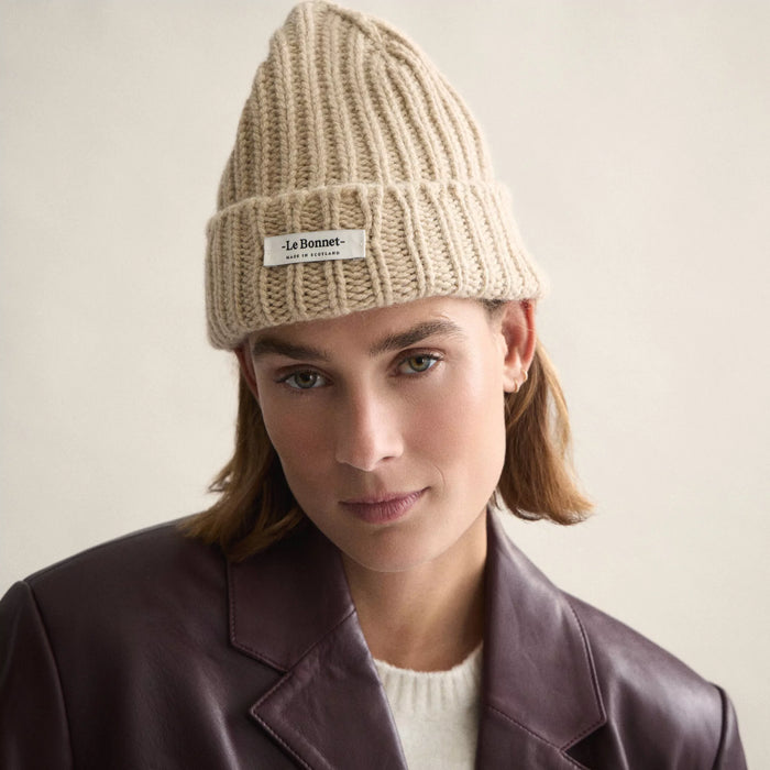 Le Bonnet Beanie Logo - Sand