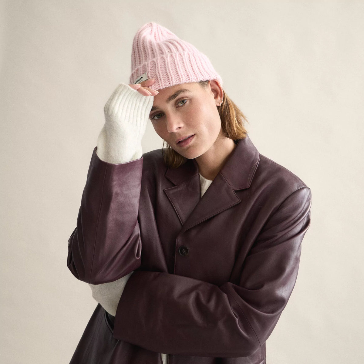 Le Bonnet Beanie Logo - Blush