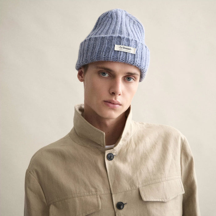 Le Bonnet Beanie Logo - Wasched Denim