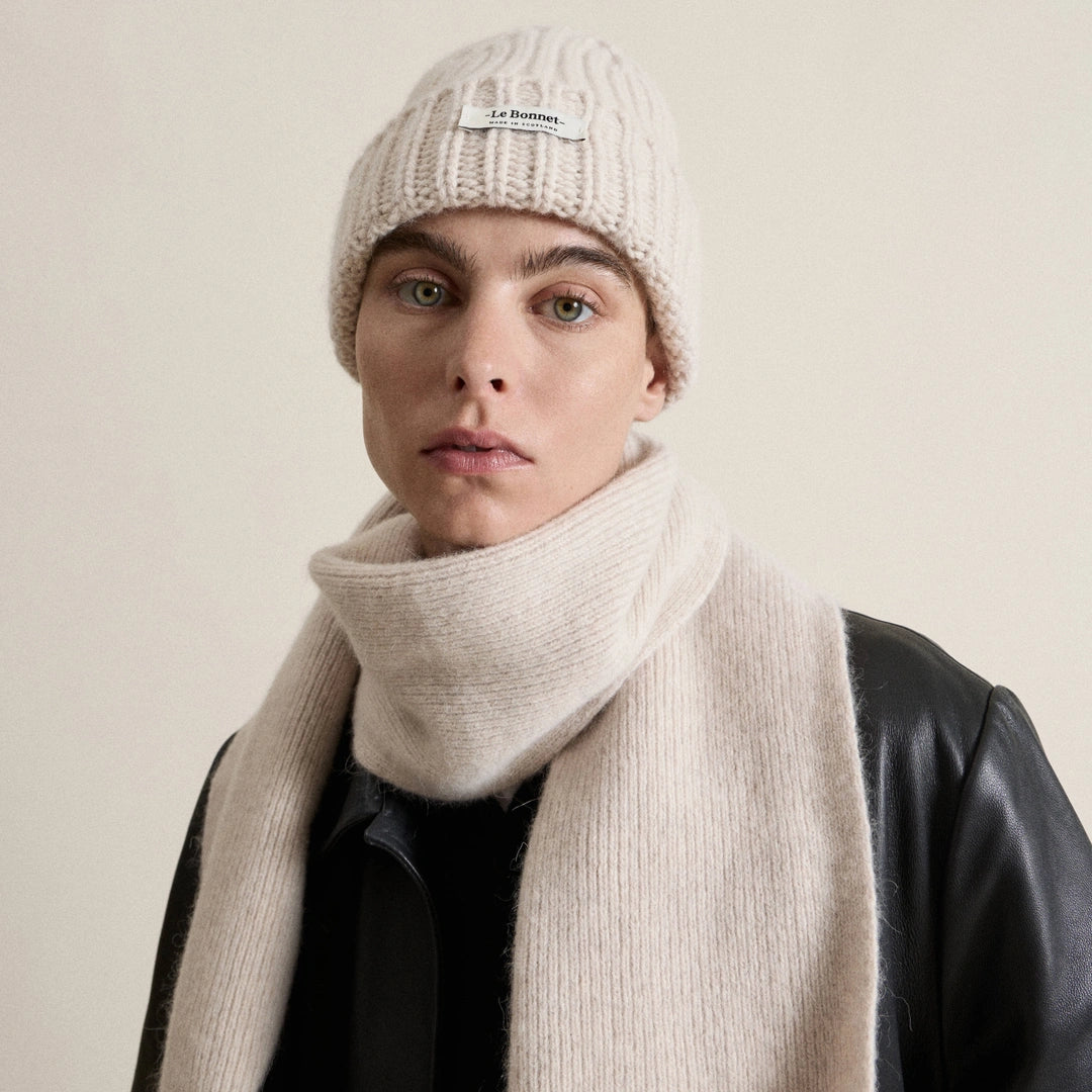 Le Bonnet Beanie Logo - Ivory