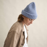 Le GRAND Beanie - Wasched Denim