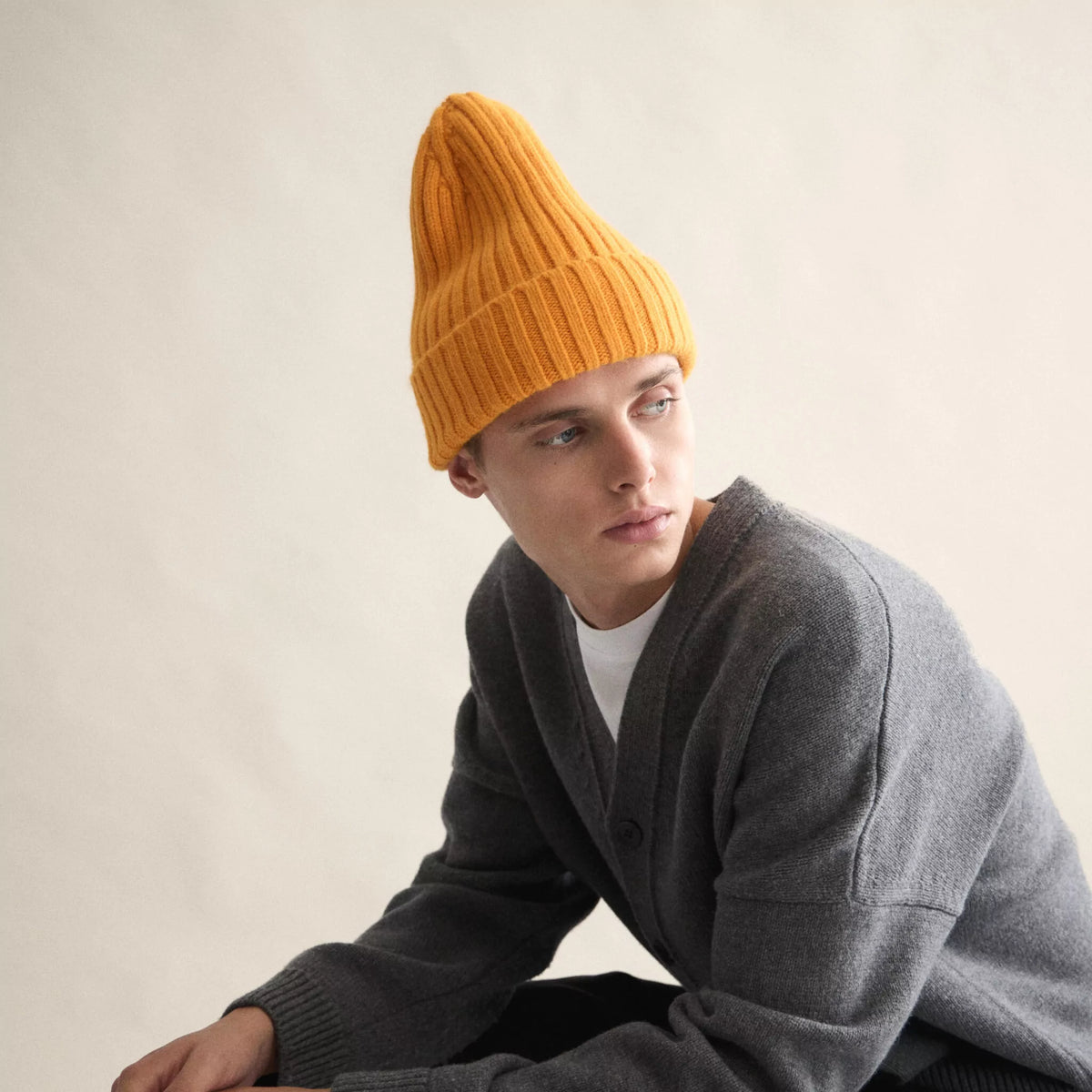 Le GRAND Beanie - Orange Peel