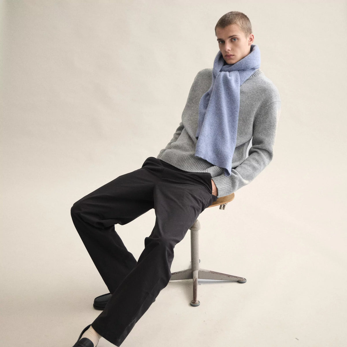 Le Bonnet Schal - Wasched Denim