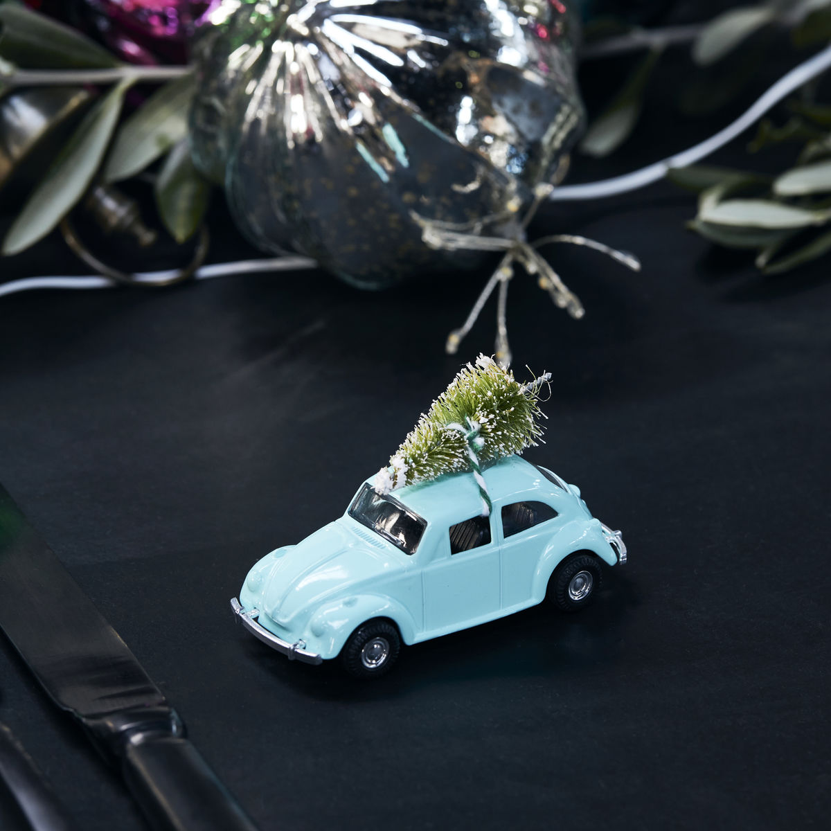 Deko Auto Weihnachtsstab klein 
