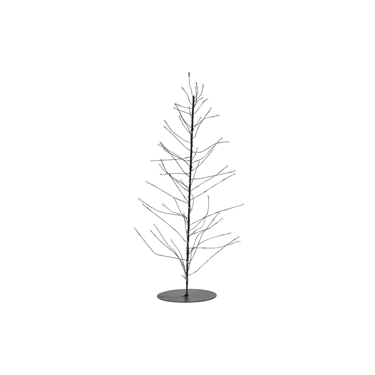 Weihnachtsbaum aus Draht, Glow, Schwarz