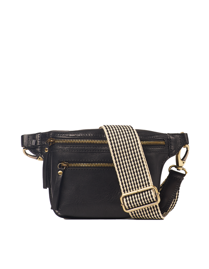 Beck's Bum Bag Gürteltasche Leder Schwarz