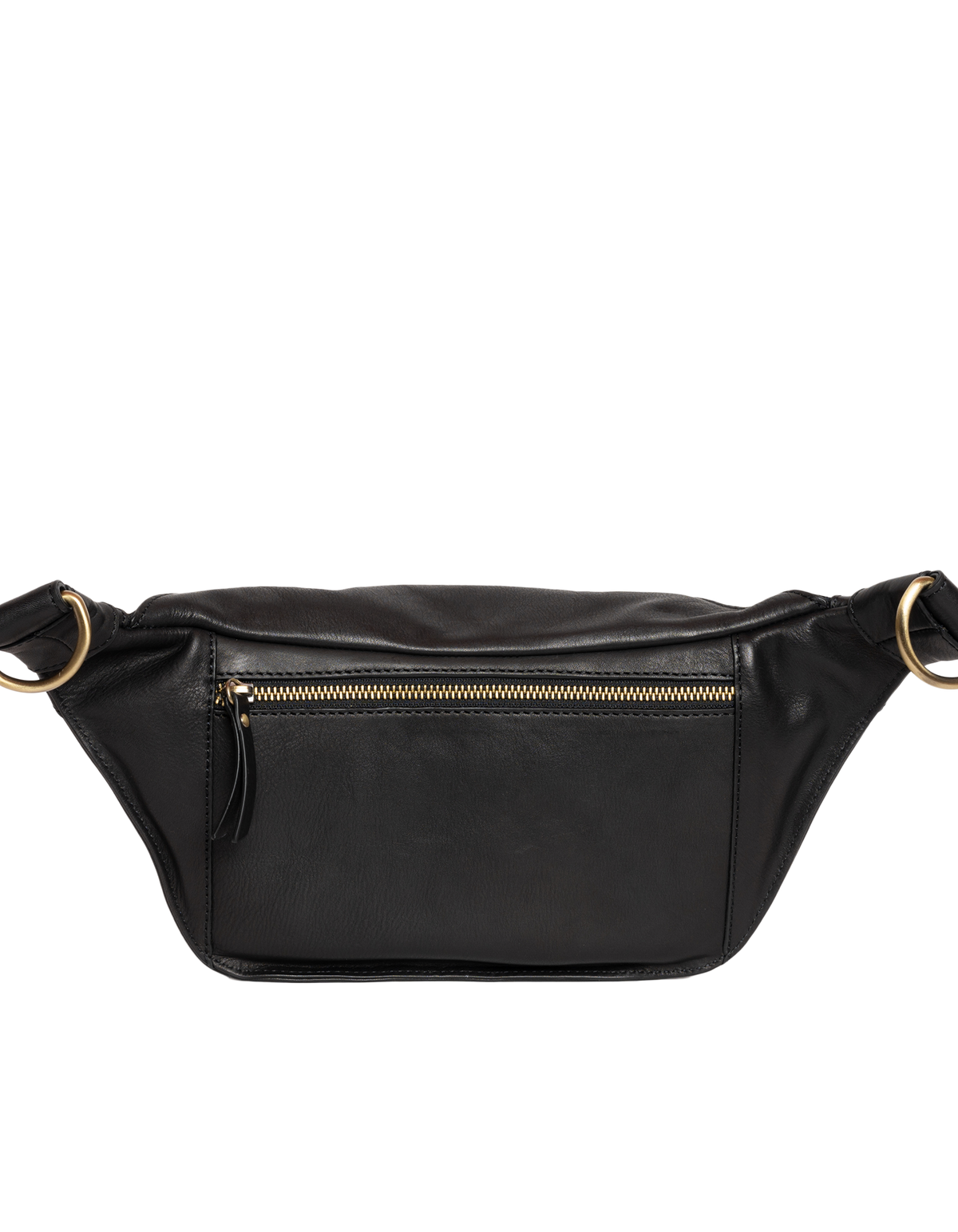 Black leather bum bag on sale