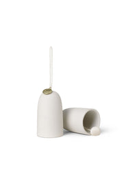 Ferm Living - Keramikanhänger Glocken (2er Set) - Off White