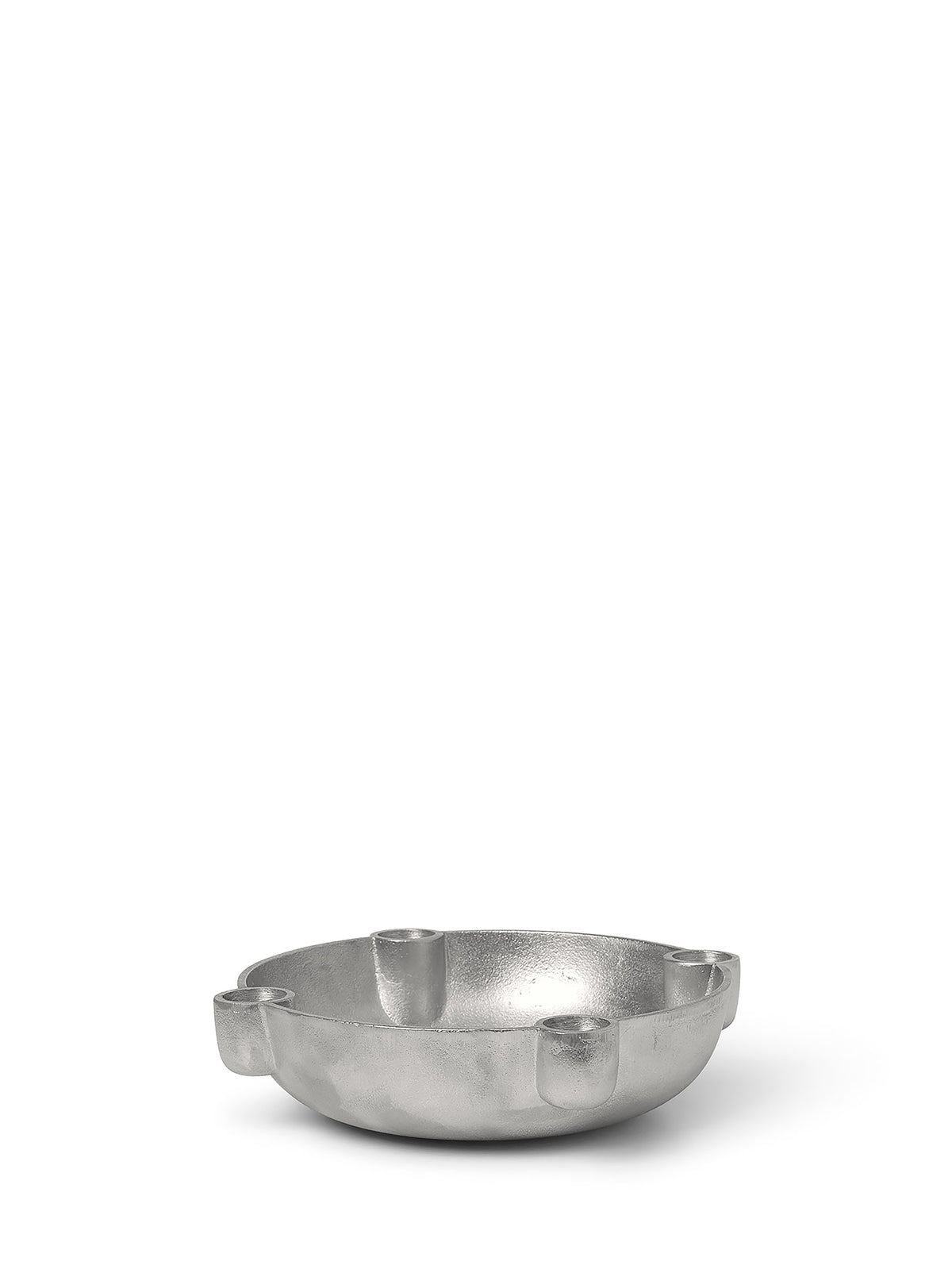 Ferm Living - Bowl Aluminium Kerzenständer - Silber